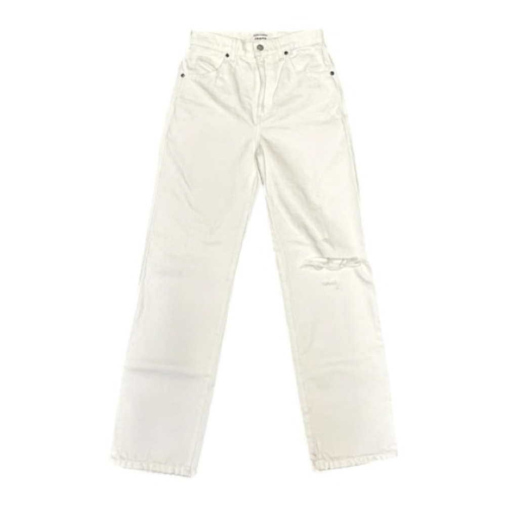 Reformation White Distressed Wash Vintage Jeans